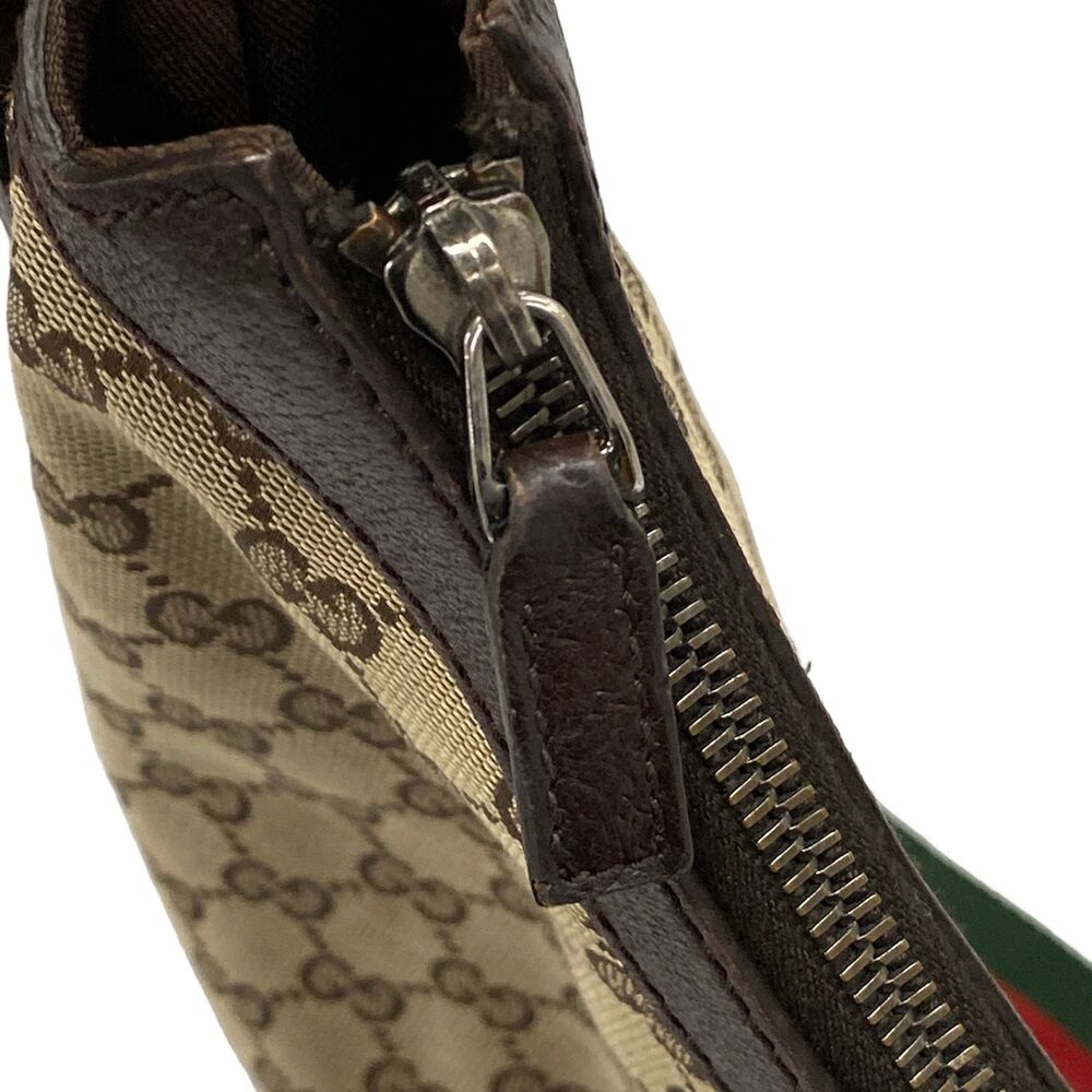 Gucci GG/Shelly Shoulder Bag 189752 Beige Dark Brown Multi Jacquard Leather - Picture 11 of 15